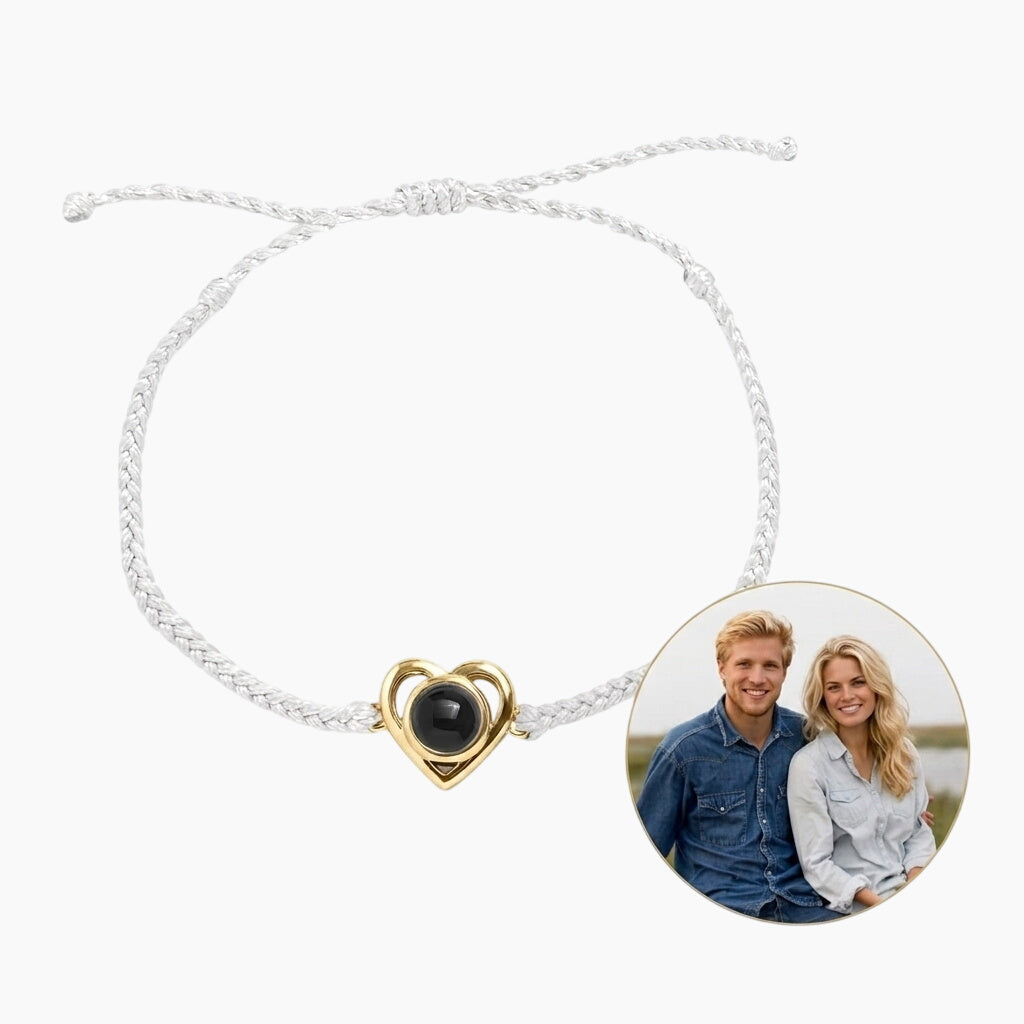 Pulsera personalizada de corazón con foto